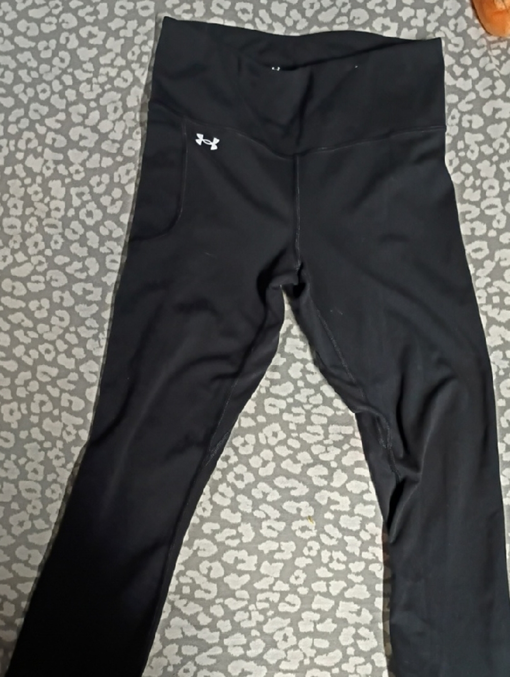 Under Armour Black High-Rise Performance Leggings with Logo